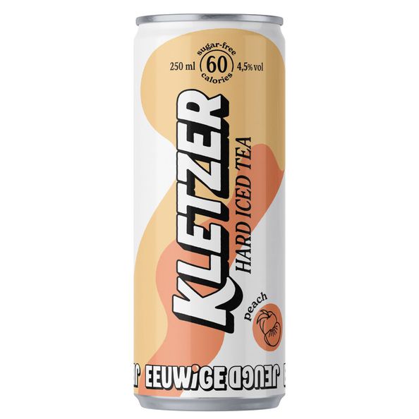 Eeuwige jeugd kletzer hard iced tea peach blik 25 cl