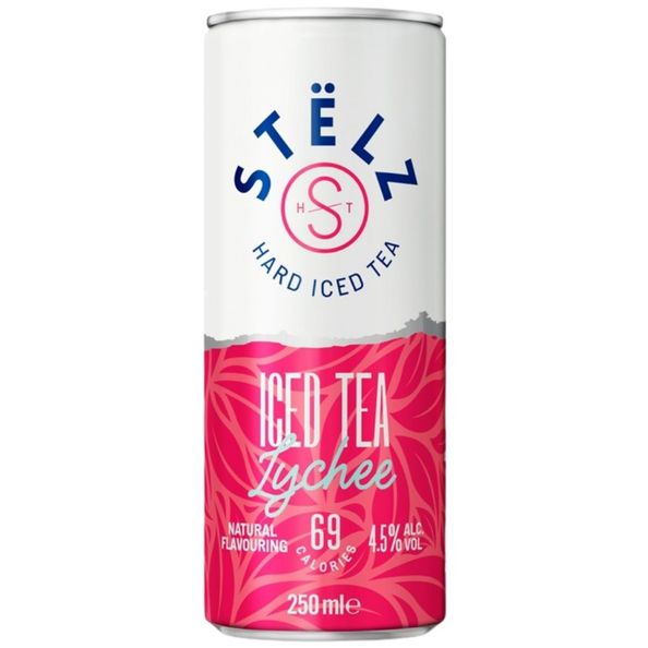 Stelz hard iced tea lychee blik 25 cl