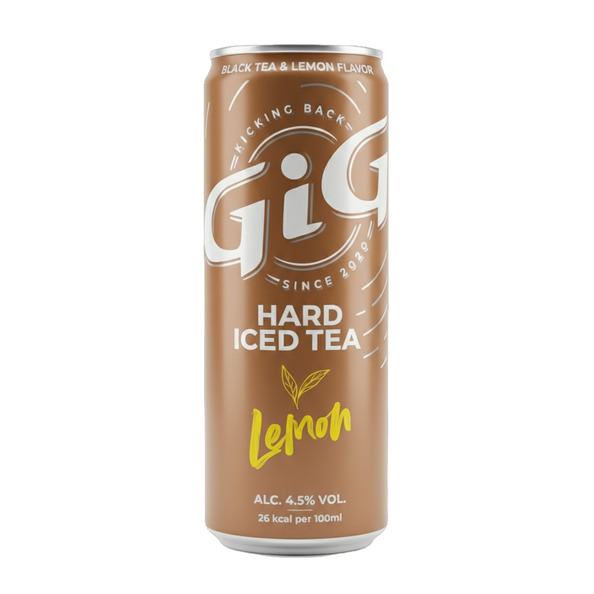 Gig hard iced tea sparkling lemon blik 25 cl