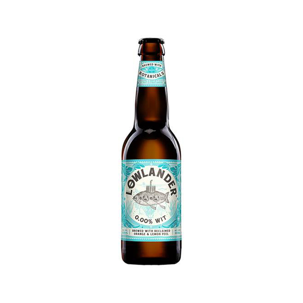 Lowlander 0.0 wit fles 33 cl