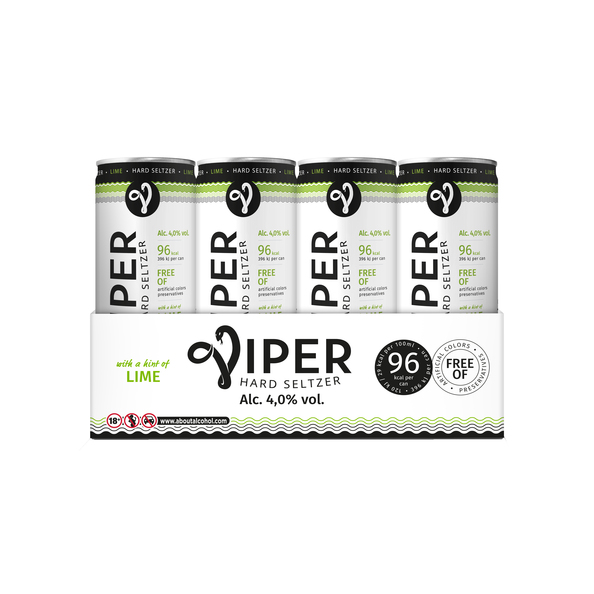 Viper hard seltzer lime blik 33 cl