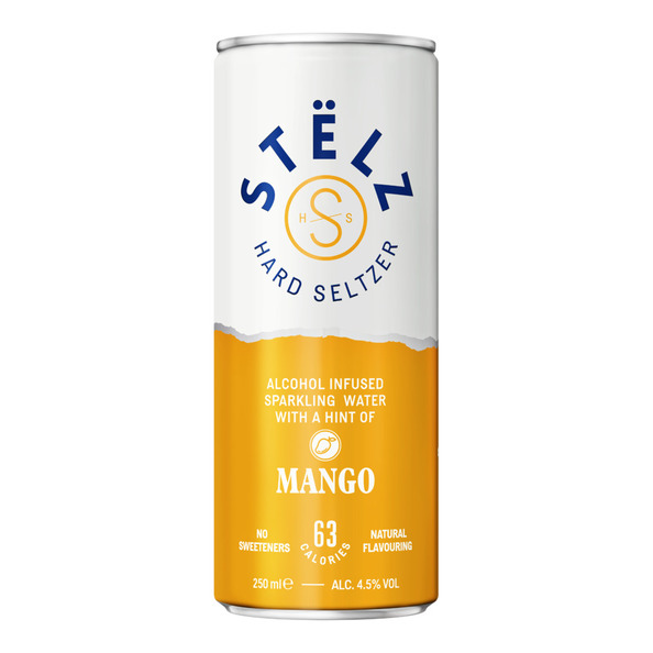 Stelz hard seltzer mango blik 25 cl