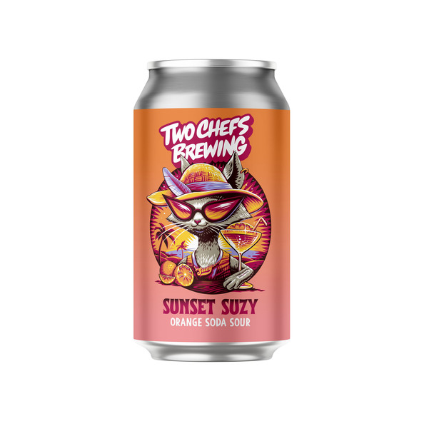 Two chefs brewing sunset suzy orange soda sour blik 33 cl