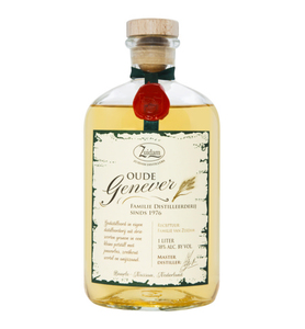 Zuidam oude genever glazen fles 1 liter