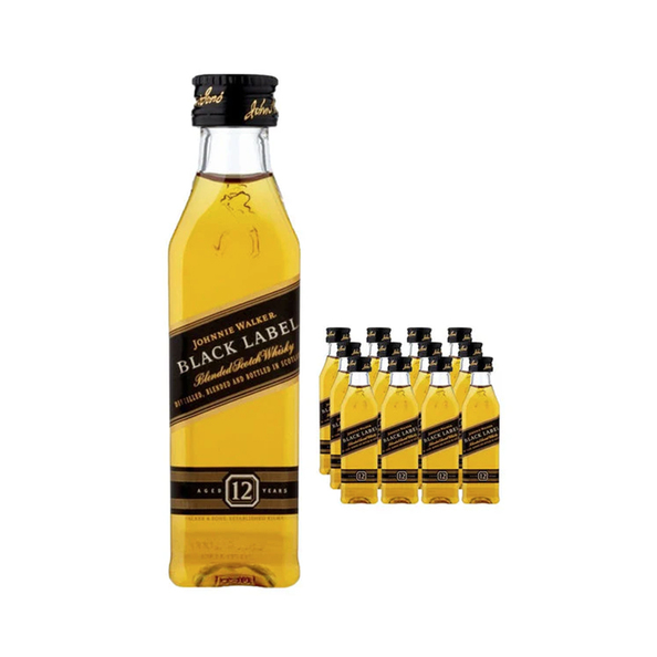 Johnnie walker black label whisky miniatuur flesje 5 cl