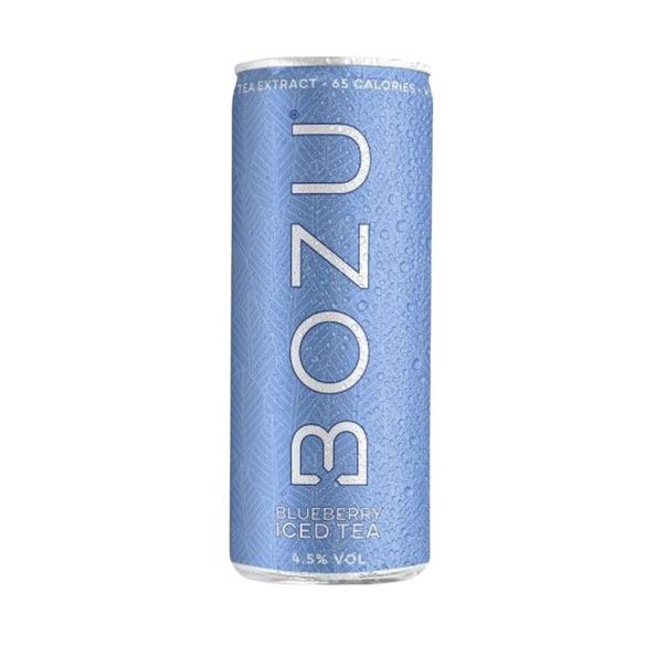 Bozu hard iced tea blueberry blik 25 cl