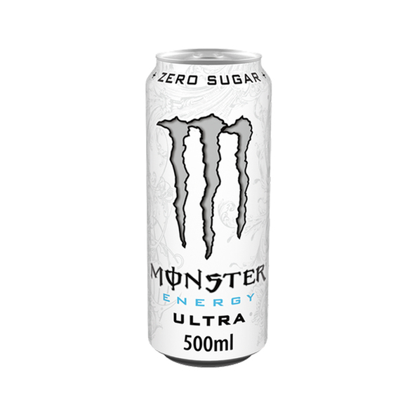 Monster energy ultra white blik 0.5 liter