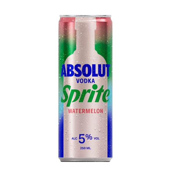 Absolut vodka & sprite watermelon blik 250 ml