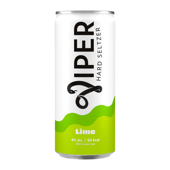 Viper hard seltzer lime blik 25 cl - 1