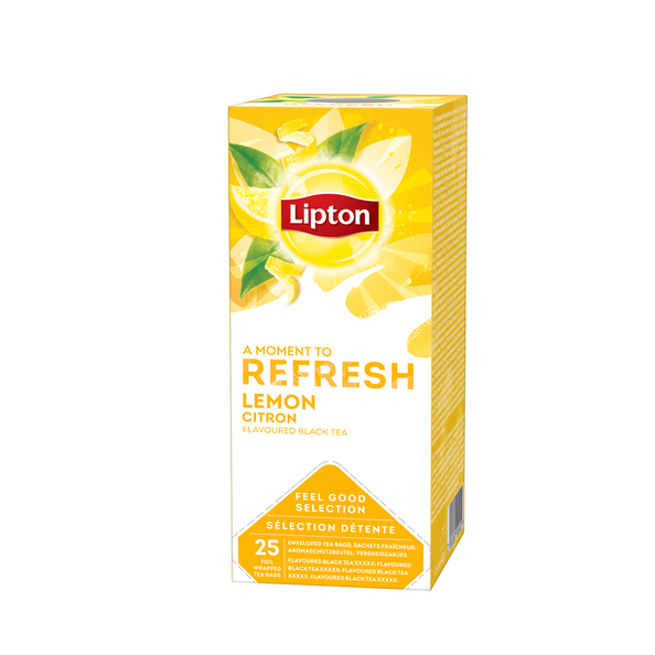 Lipton Feel Good Selection Zwarte Thee Citroen 25 zakjes