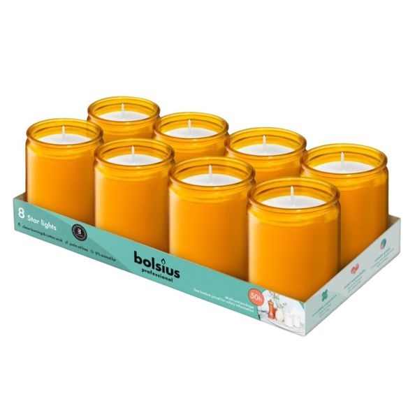 Bolsius prof star light glas amber a8 - 1