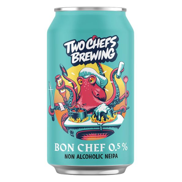 Two chefs brewing bon chef 0.5% blik 33 cl