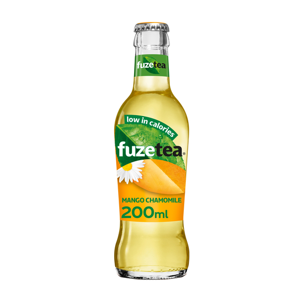 Middeleeuws Oprecht Elk jaar Fuze Tea green tea mango chamomile flesje 20 cl - Frisdrank Glazen fles  kleiner dan 1 liter - Assortiment - FOOX Groothandel