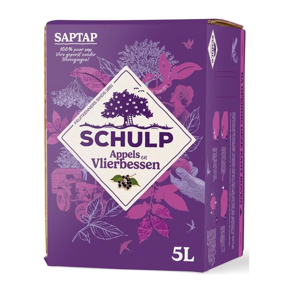 Schulp saptap appel/vlierbes 5 liter