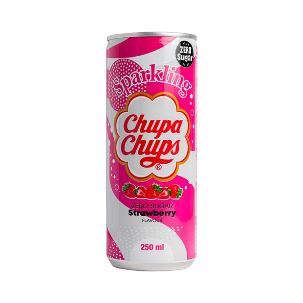 Chupa chups strawberry zero blik 250 ml