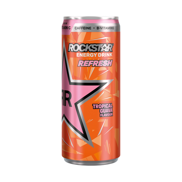 Rockstar tropical guava no sugar blik 25 cl