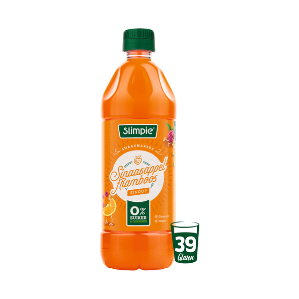 Slimpie siroop sinaasappel framboos 650 ml
