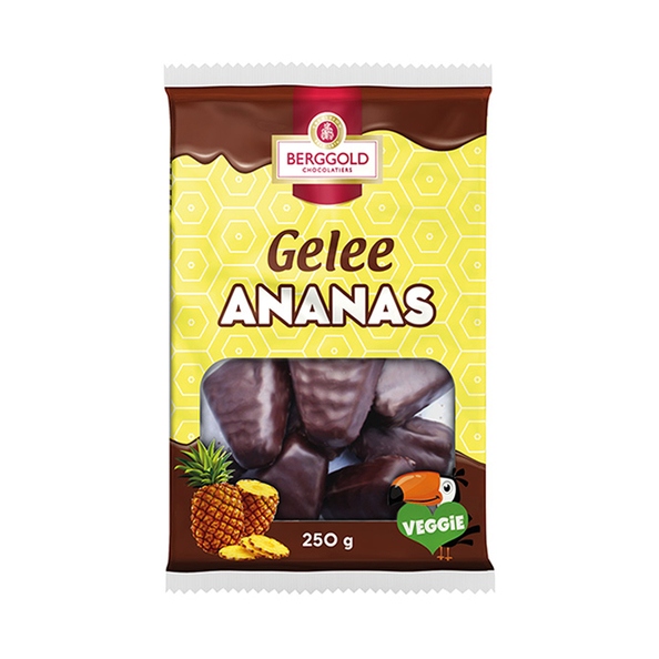 Berggold Ananas schokoliert 250gr. a20