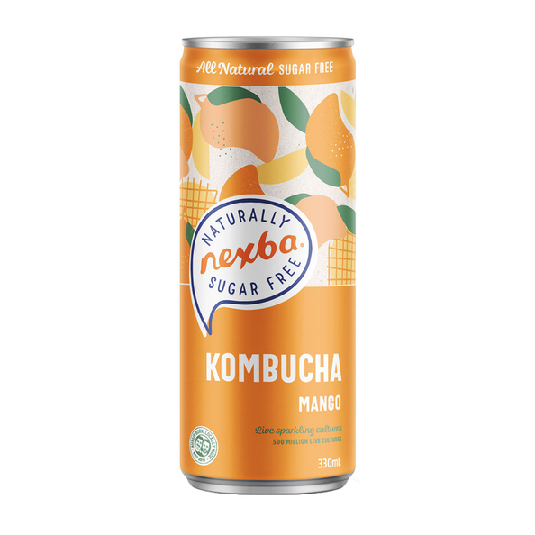 Nexba mango kombucha slim can 33cl. a12