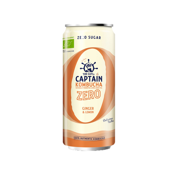 The gutsy captain kombucha zero ginger lemon BIO 250 ml