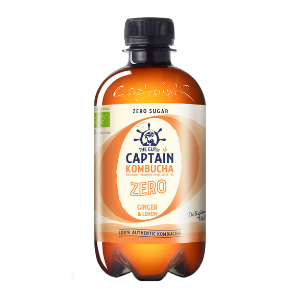 The gutsy captain kombucha zero ginger lemon BIO 400 ml