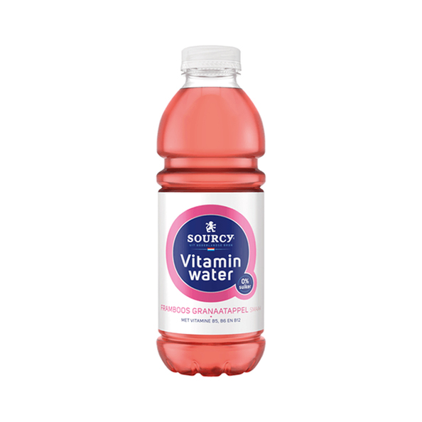 Sourcy vitaminwater framboos/granaatappel met antioxidant vitliteit pet 1ltr. a6
