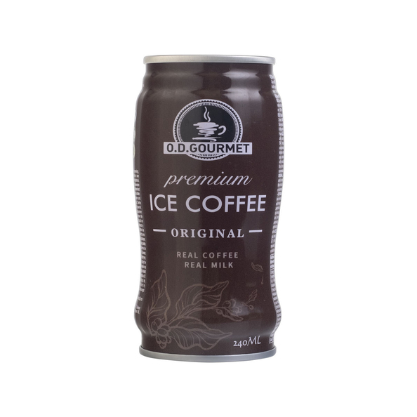 O.D. Gourmet premium ice coffee original blik 240 ml