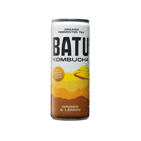 Batu kombucha ginger blik 25 cl