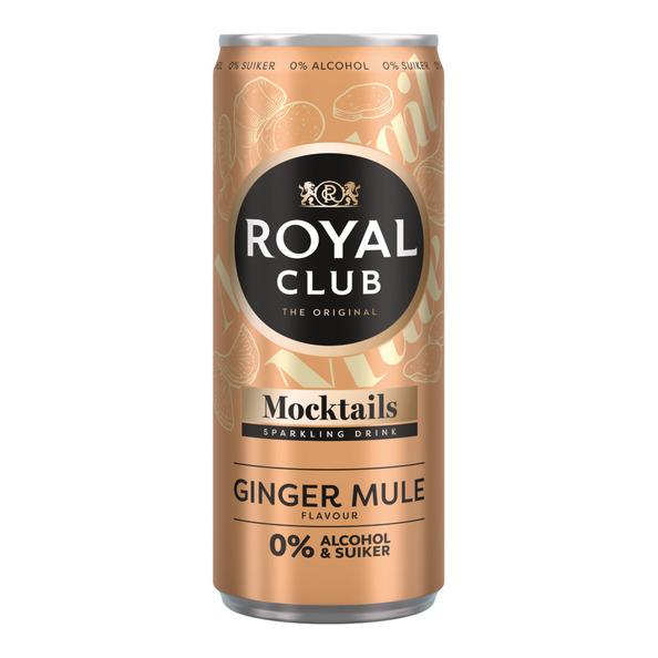 Royal club mocktails ginger mule 0% blik 25 cl