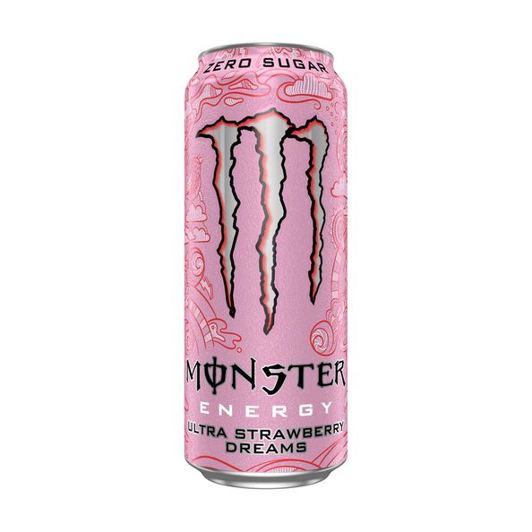 Monster energy ultra strawberry dreams zero sugar blik 0.5 liter