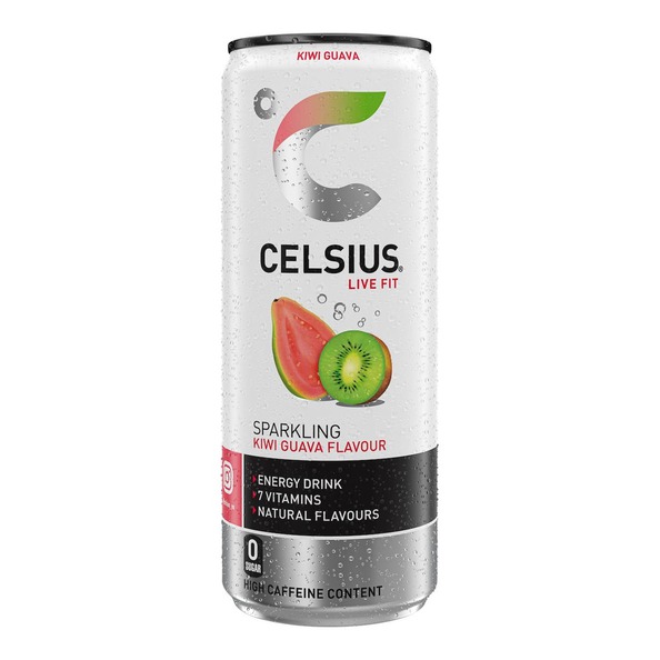 Celsius kiwi guava blik 250 ml