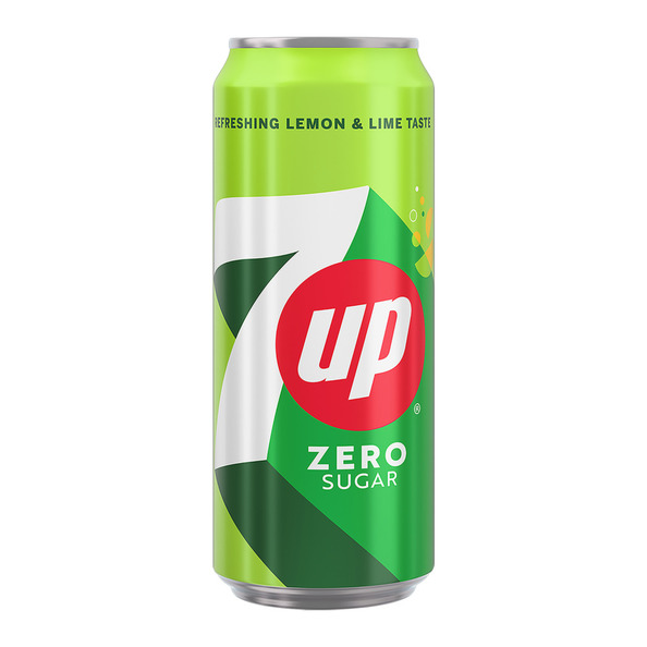 Seven up zero sugar sleek blik 33 cl