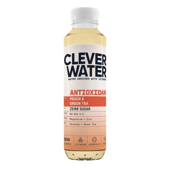 Clever water antioxidant peach & green tea 500 ml