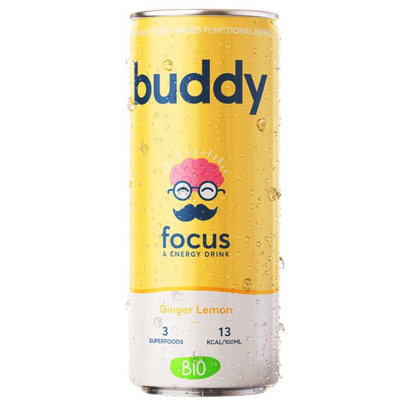 Buddy ginger lemon bio blikje 250 ml