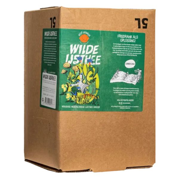 Roze bunker wilde ijsthee siroop met kruidenthee 5 liter - 1