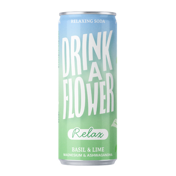 Drink a flower relax basil & lime blik 25 cl