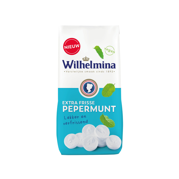 Wilhelmina extra frisse pepermunt vegan zak 200 gr