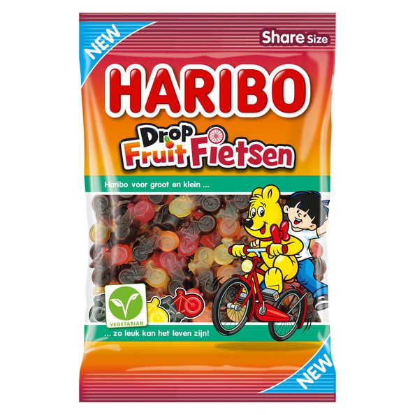 Haribo dropfruit fietsen zak 250 gr