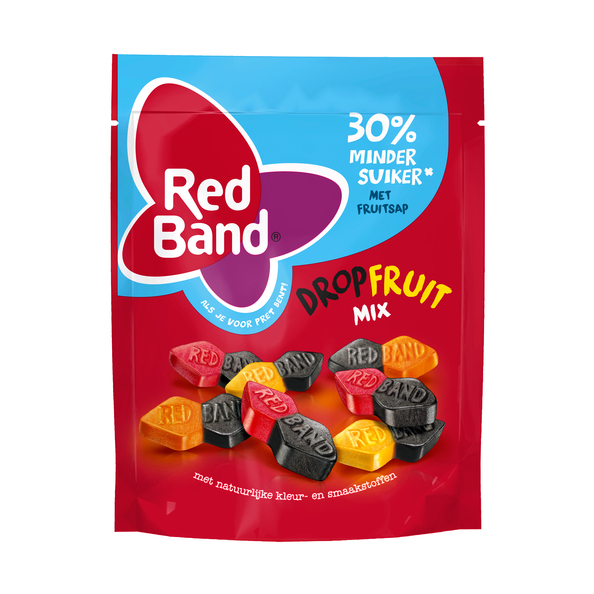 Red Band dropfruit mix 200 gr 30% minder suiker