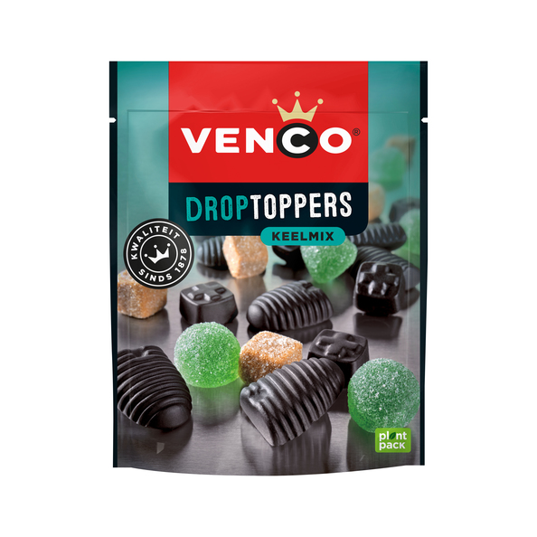 Venco droptoppers keelmix zak 225 gr