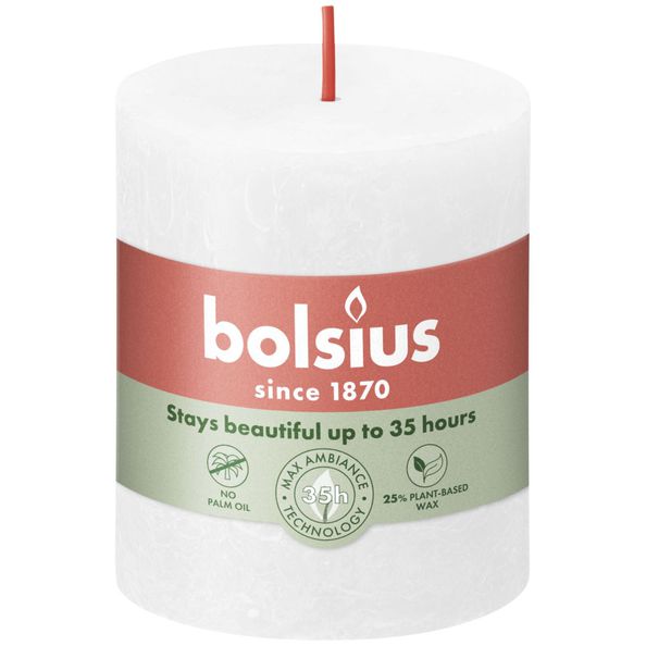 Bolsius Rustiek stompkaars 80/68 Cloudy White