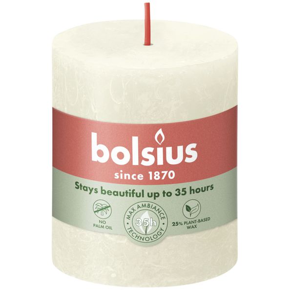 Bolsius Rustiek stompkaars 80/68 Soft Pearl