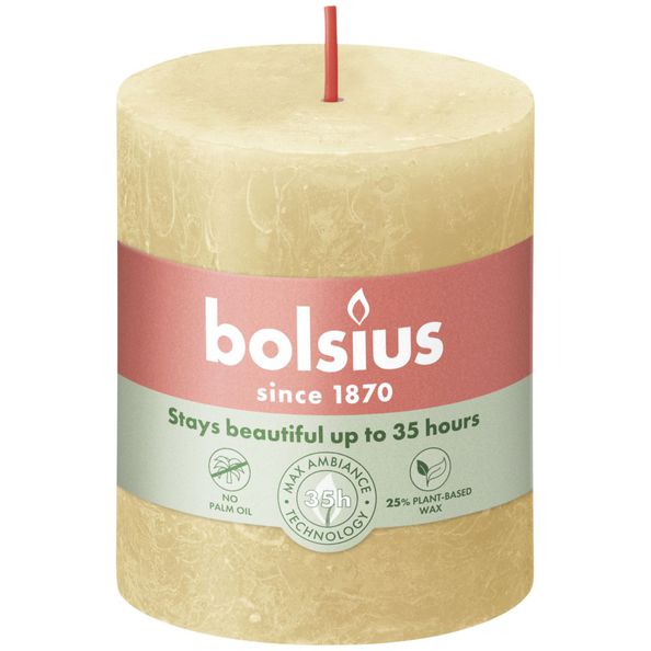 Bolsius Rustiek stompkaars 80/68 Oat Beige
