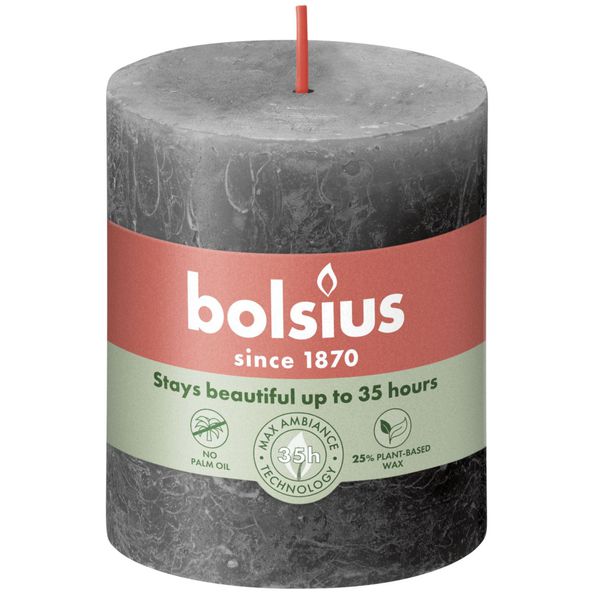 Bolsius Rustiek stompkaars 80/68 Stormy Grey