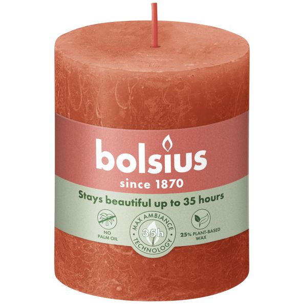 Bolsius Rustiek stompkaars 80/68 Earthy Orange