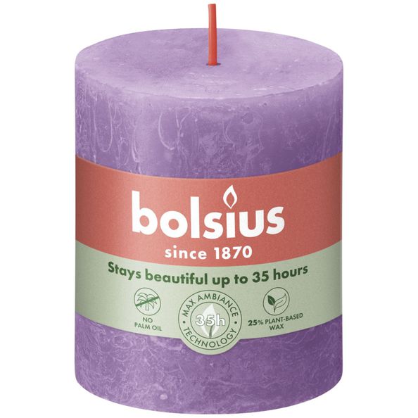 Bolsius Rustiek stompkaars 80/68 Vibrant Violet