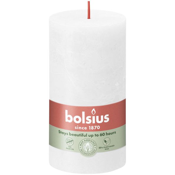 Bolsius Rustiek stompkaars 130/68 Cloudy White