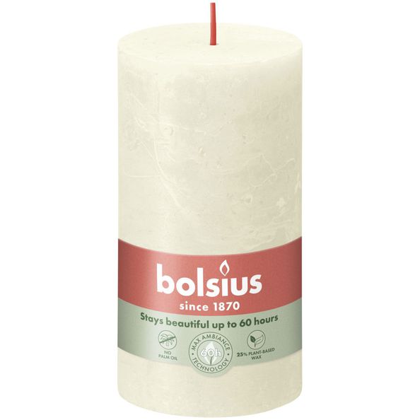 Bolsius Rustiek stompkaars 130/68 Soft Pearl