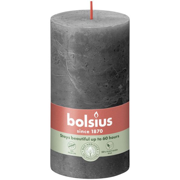 Bolsius Rustiek stompkaars 130/68 Stormy Grey
