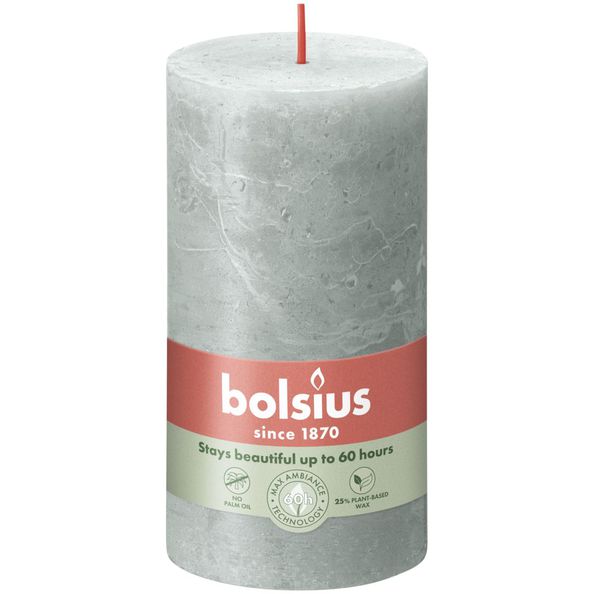 Bolsius Rustiek stompkaars 130/68 Jade Green